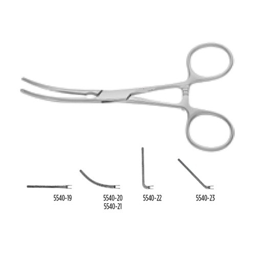 Debakey Ring Handle Bulldog Clamp, "S" Curved, Jaw 4.5 Cm, 5" (12.5 Cm)